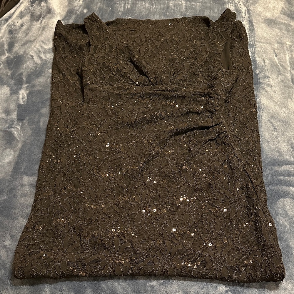 Ralph Lauren Black Sequin Lace Dress